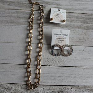 Jewelry Items - 2 Pair Earrings / 1 Chain Necklace - NEW